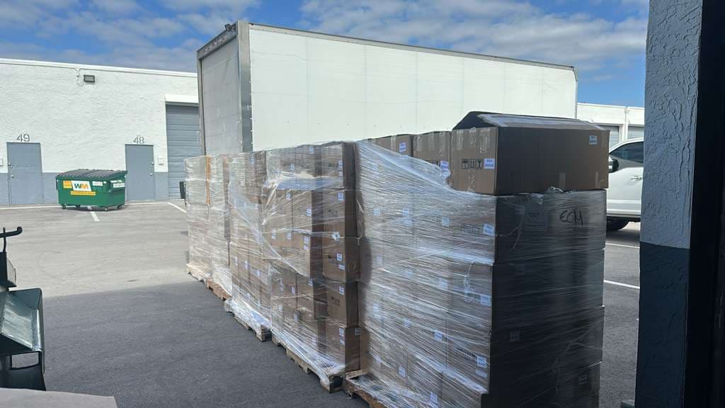 Pallets ready for FBA